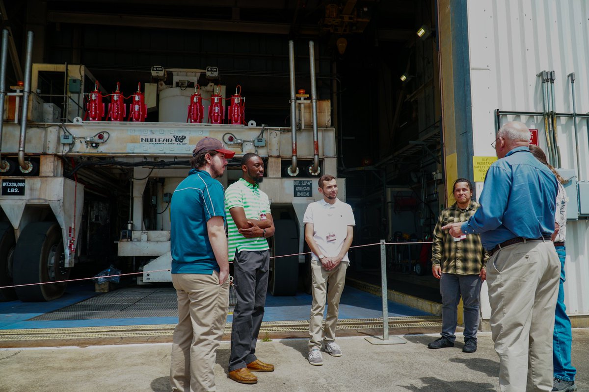 Four students from <a href="/uscaiken/">USC Aiken</a> toured the #DefenseWasteProcessingFacility this week to get a closer look at their #STEM senior #capstone project. The students are evaluating hypothetical improvements to the Shielded Canister Transporter used to move waste canisters at #SRS.
