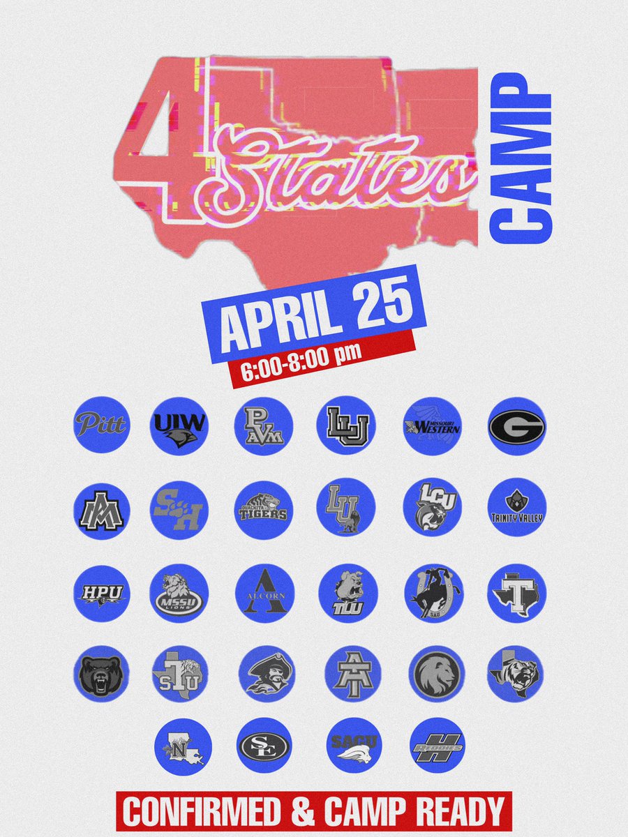 Schools are confirming and the number of athletes that are signing up are increasing as well man it’s going to be a big day come MONDAY!