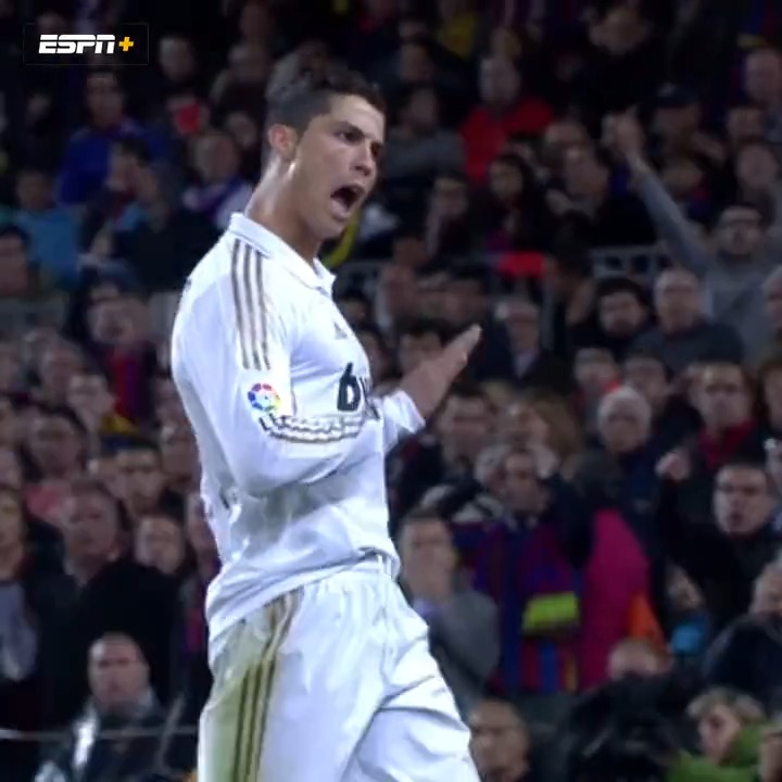 Cristiano Ronaldo Calma el Camp Nou 5 times (calma celebration) on Make a  GIF