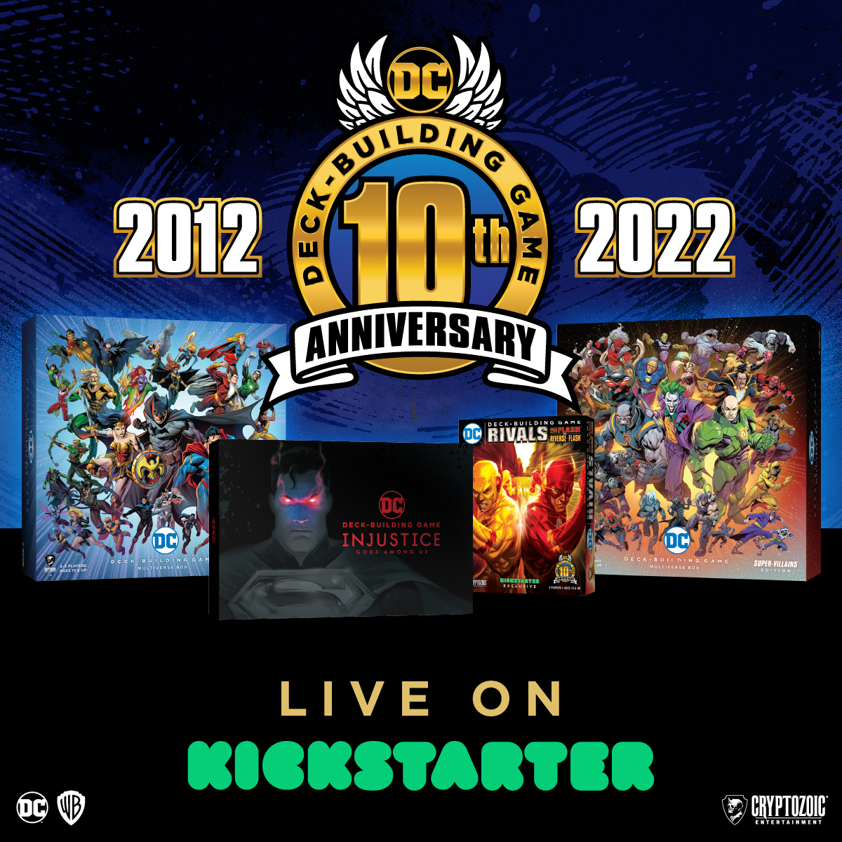 GIVEAWAY TIME! 🚨

We're partnering with <a href="/Cryptozoic/">Cryptozoic</a>  to give away a "Welcome to the Multiverse" tier to their DC Deck-Building Game 10th Anniversary #Kickstarter! 

Those in the US/Ca can Retweet for a chance to win! Learn more below: #boardgames 

rb.gy/6mldeb