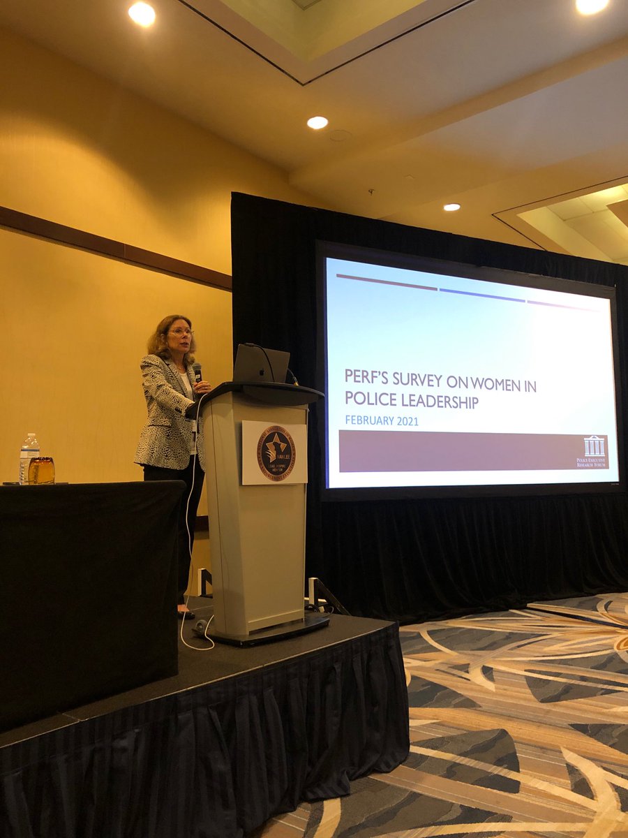 CWexlerPERF's tweet photo. PERF staff are presenting at the ⁦@NAWLEE⁩ conference in Miami. This morning, Charlotte Lansinger and Rachael Thompson are reviewing PERF’s preliminary research on women in police leadership. The full PERF report on this critical issue will be released later this spring. https://t.co/T4xWVd9I6U
