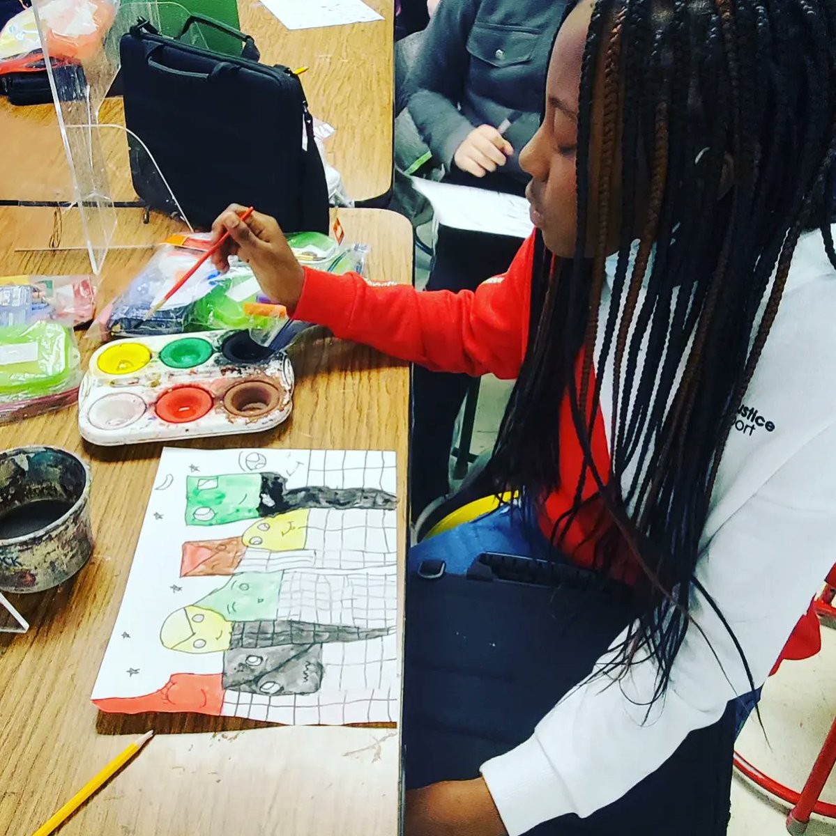 4th Grade students creating James Rizzi inspired silly cities! #d109pride  <a href="/BrodnickiSchool/">Brodnicki School</a> #artclassrocks