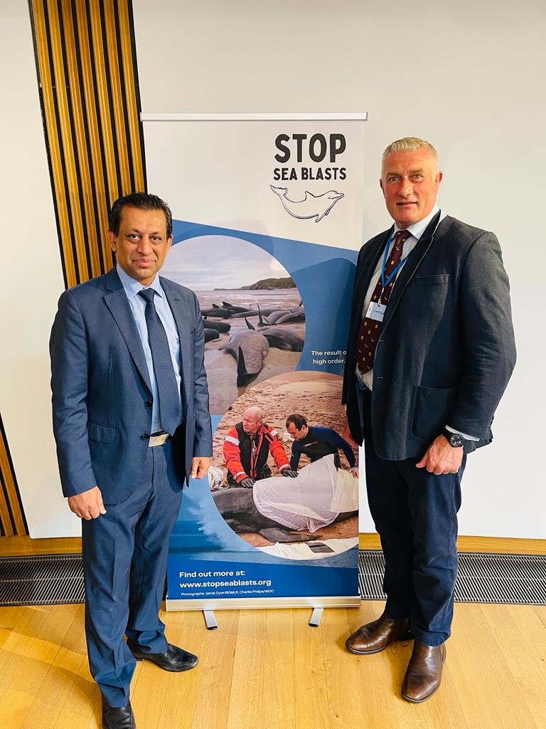 Great to hear about the <a href="/StopSeaBlasts/">Stop Sea Blasts</a> Campaign <a href="/ScotParl/">Scottish Parliament</a>.

The detonation of expired bombs at sea must stop. This causes huge disruption to marine habitats and threatens the survival of whales and dolphins. 

To support this campaign, sign the petition: chng.it/m6VtY7v9VQ.