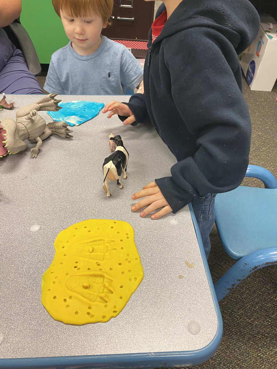 T-Rex and Cow Tracks for the win! Animals All Around is one of our favorite units! 🦖🐄 
<a href="/ItsMariaaaP/">Maria</a> <a href="/MsDriver_OE/">Jeni Driver</a> <a href="/PreOaks/">Oaks Pre-K</a> <a href="/HumbleISD_OE/">Oaks Elementary</a>