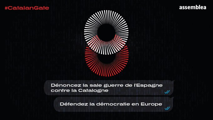 ⬛️⬜️ Le #CatalanGate est la plus grande affaire d'espionnage politique au monde avec le logiciel espion #Pegasus.

❌Les autorités espagnoles ont violé les droits humains de 65 politiciens et militants indépendantistes catalans.

⚖️Les responsables ne peuvent pas rester impunis.