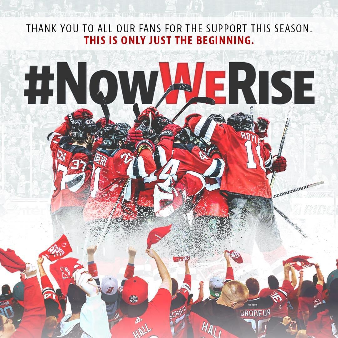 4 years ago the devils started the #NowWeRise slogan and we have just been chillin waiting for the rise since 😂
