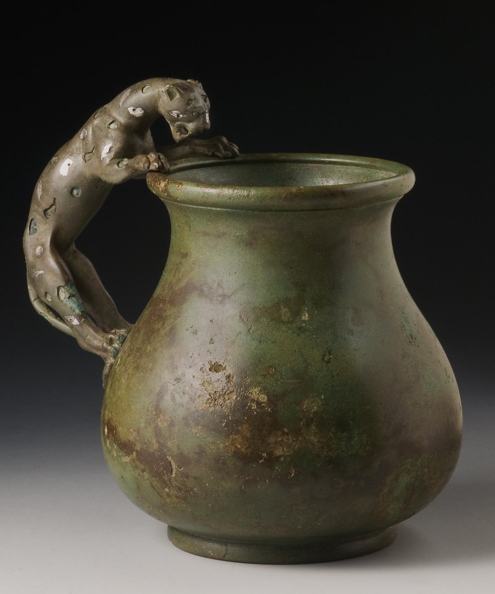 SF_Archaeology's tweet photo. “We’ll tak a cup o’ kindness yet, for auld lang syne”

What better way to toast the end of the old year than with the #Roman bronze cup with a silver-spotted leopard handle from #Abergavenny!!

https://t.co/c0XM8LON48 https://t.co/7VQzGib6qC