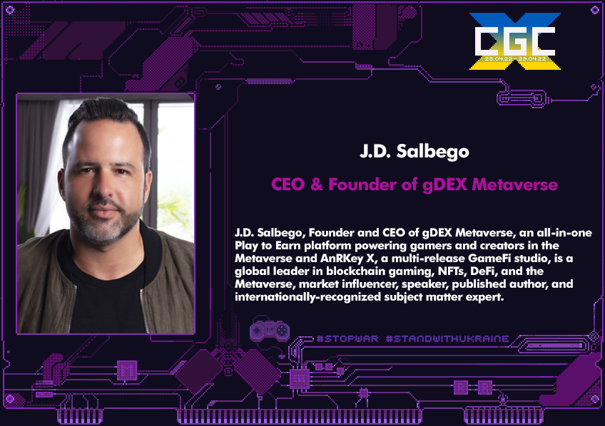 MoonstaxWeb3's tweet photo. gDEX is the official Platinum Sponsor of CGC X – the leading blockchain games conference! @cgc_events

2 days of content &amp; networking with over 3,500 participants (April 28 &amp; 29). Meet CEO @JDSalbego presenting how gDEX empowers gamers, creators &amp; guilds in the metaverse! https://t.co/wZAfDbM8sp