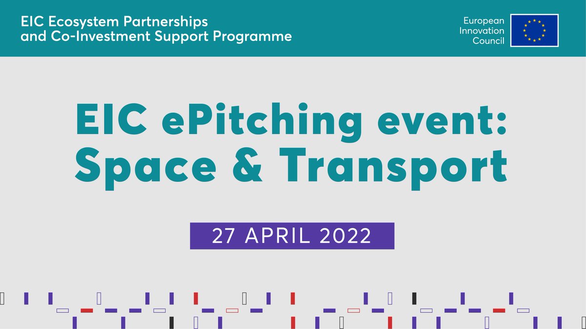 We’re being featured in the #EUeic ‘s upcoming #space and #transport e-pitching! 🚀 🚛 
Are you an #investor looking for opportunities in these sectors?
Save the date for April 27 🗓️ and join us 👉 eic.eismea.eu/community/arti…
<a href="/EUeic/">European Innovation Council</a>