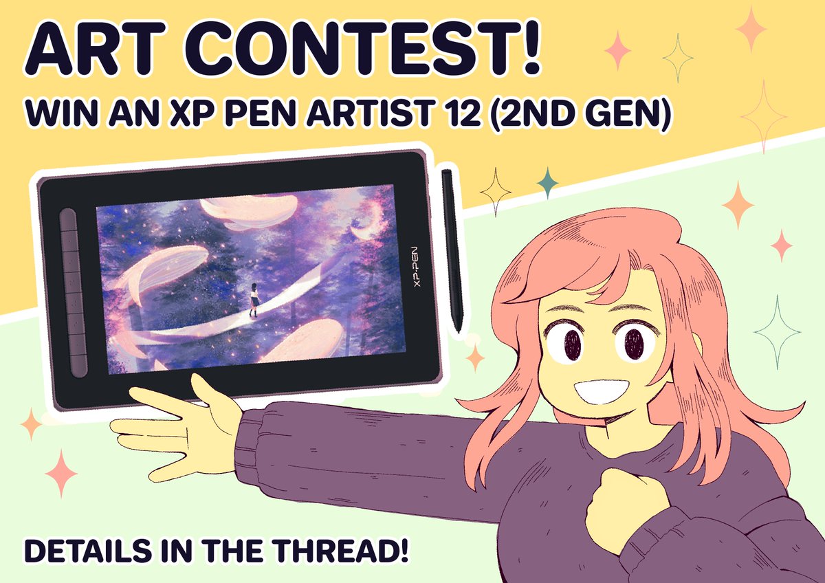 ✨✨ ART CONTEST ✨✨

As part of Autism Acceptance Month, I'm hosting an art contest! The theme is what autism means to you

<a href="/xppenca/">XPPen Canada</a> have generously donated an XP Pen Artist 12 (2nd gen) screen graphics tablet as a prize!

Details on how to enter are in the thread below 
⬇️⬇️⬇️