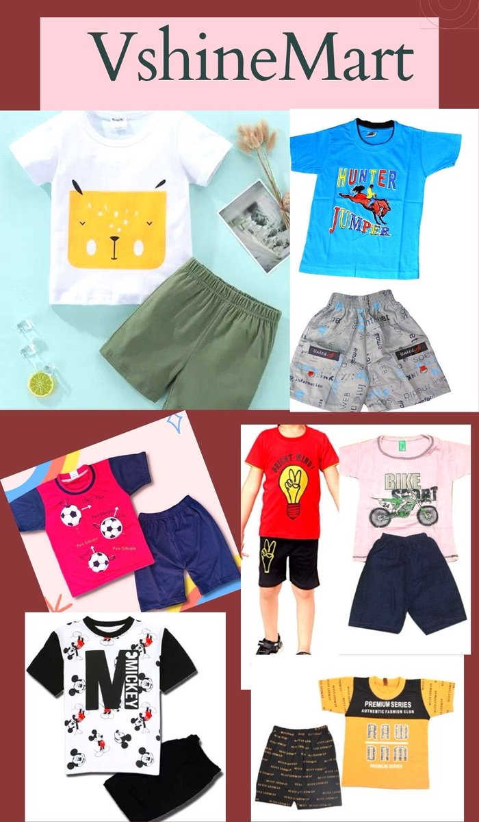 vshinemart's tweet photo. Baby Boys regular wear Tshirt and Shorts combo
#vshinemart #kidsfashion #kidstshirts #newcollection #newfashion #summercollection #dailywear #clothes #latestfashion #combo #comfortable #tshirtslovers #trends #halfpants #shopping #onlineshopping #onlineshoppingkanpur https://t.co/JzY3lXvojF