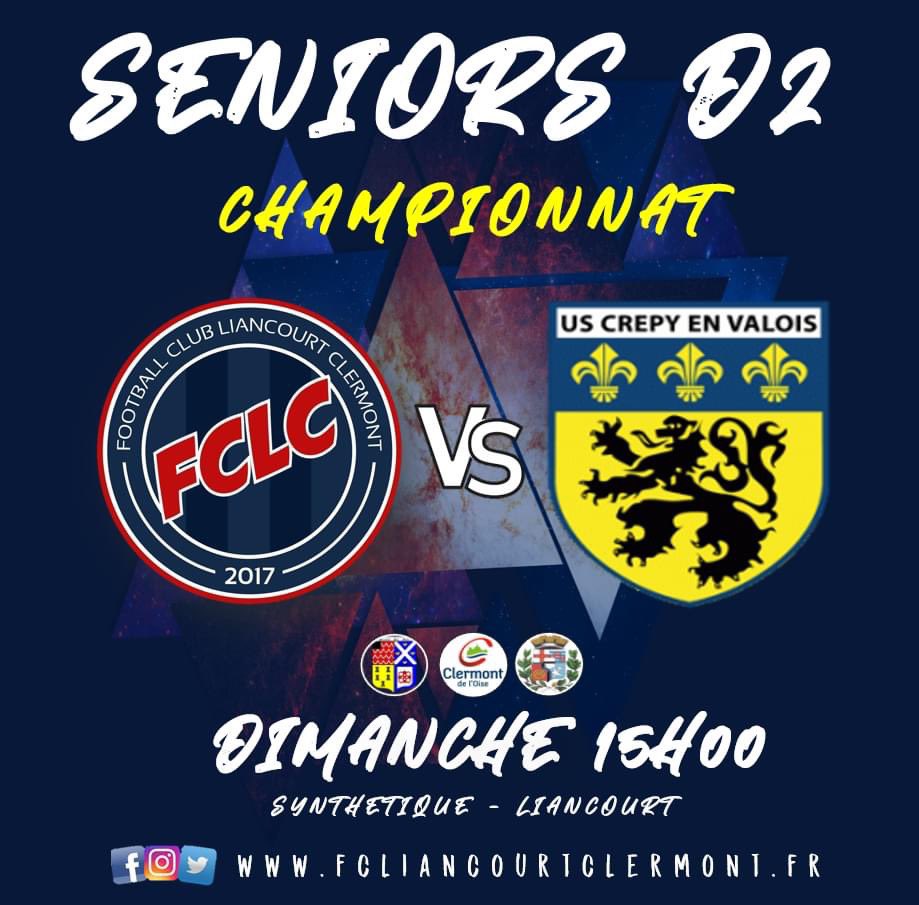 FCLC_'s tweet image. 🔴🔵📋 𝚂𝙴𝙽. 𝙳𝟸 : 𝙵𝙲𝙻𝙲 𝙱-𝙲𝚁𝙴𝙿𝚈 💥

Match au sommet ce dimanche pour notre équipe réserve, leader du groupe, qui reçoit Crépy en Valois, qui occupe la seconde place. Le vainqueur, prendra une sérieuse option en vue de la montée en D1. On vous attend nombreux 🤜