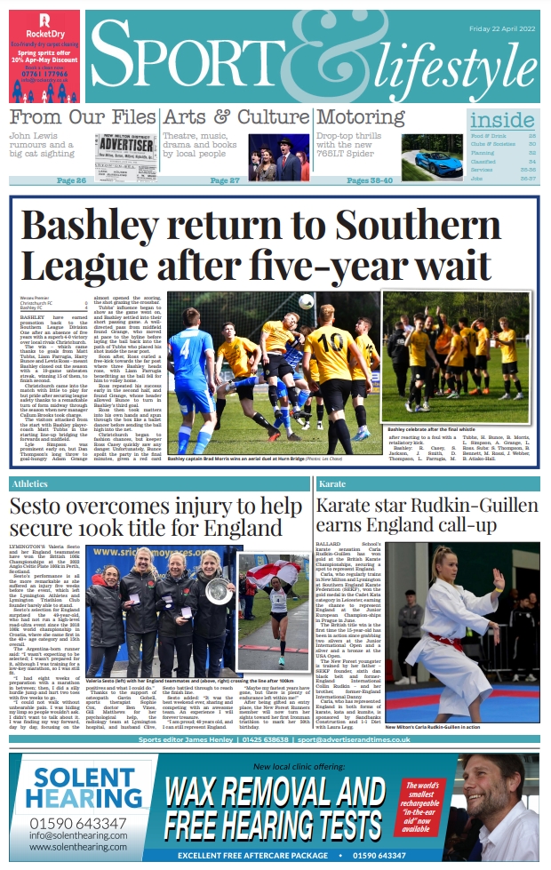 Bashley return to Southern League after five-year wait

#tomorrowspaperstoday