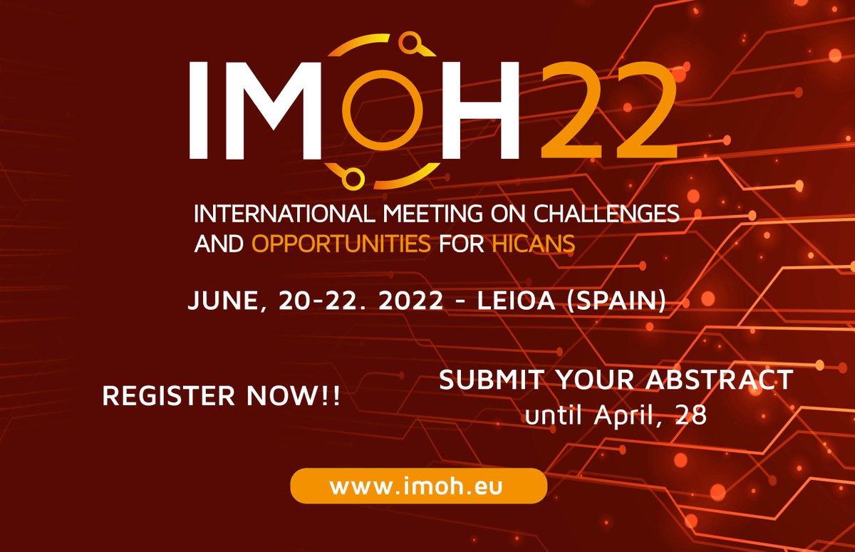 IMoHConference's tweet image. Just a week to close the abstract submitting deadline for #IMoH2022 conference. We are receiving very interesting proposals and look forward to having yours!! Send it here: imoh.eu/abstracts/