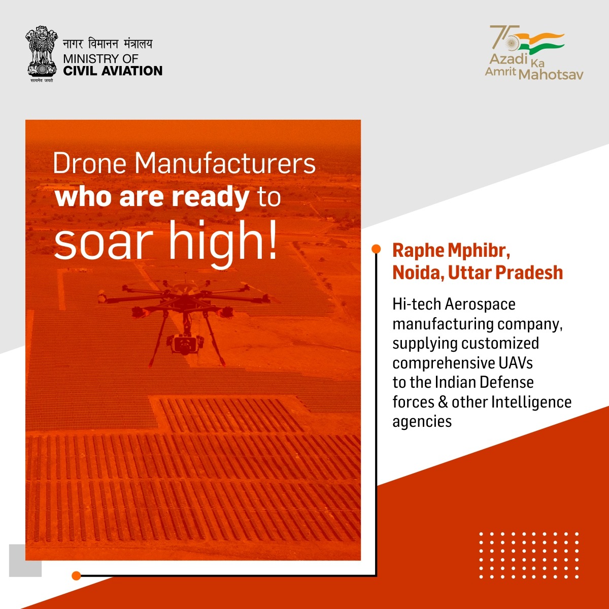 MoCA_GoI's tweet photo. Great times ahead for Indian Drone Manufacturers!

The new PLI scheme has given a big boost to the Indian Drone manufacturing sector and has added to the strength of Make in India initiative

#Drone #Aviation #DigitalIndia #Technology #AzadiKaAmritMahotsav https://t.co/fTh7bA4Utp