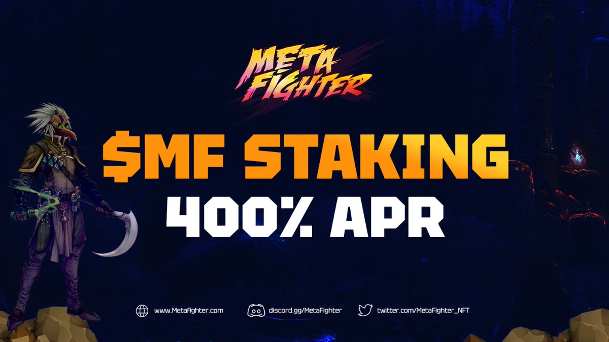 We're sure you'll be super excited about this😲

Yes! We are increasing the APR with <a href="/trustfiorg/">TrustFi</a> 🔥

Now you can earn at 400% APR for staking $MF tokens from 4pm UTC, today🚀

To stake:farmerbsc.trustfi.org/space/metafigh…

P.S. Stop thinking. Start staking now!

#Metaverse #NFT
