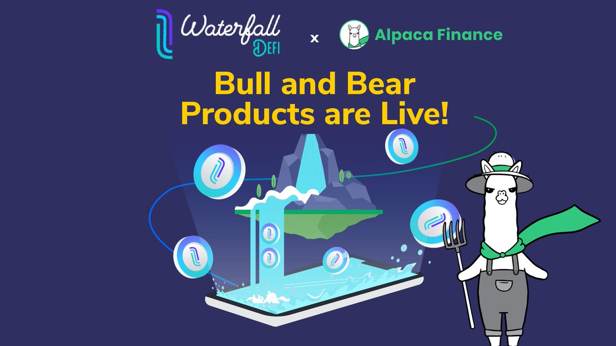 🤩New Product &amp; Integration with <a href="/AlpacaFinance/">ALPACA FINANCE</a>!

We are back in action on #BNBChain...

This time, bringing you bull bear tranching products!

Hedge yield/Predict BNB price movement and WIN BIG💹

(or just earn that safe 10% fixed yield)👇
app.waterfalldefi.org/portfolio/mark…
