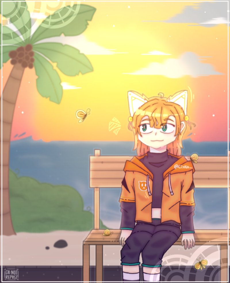Yasikaa6's tweet photo. Request from my friend, @AlenChan8 🐱🎁
[🌅🌴🌊] i hope anyone like it--

#art #ArtistOnTwitter #FANART #OC #persona #ibispaint #illustrator #inspiration #digitalart #Beach #anime #cartoon #meow #aesthetic https://t.co/U3BJERWXpW