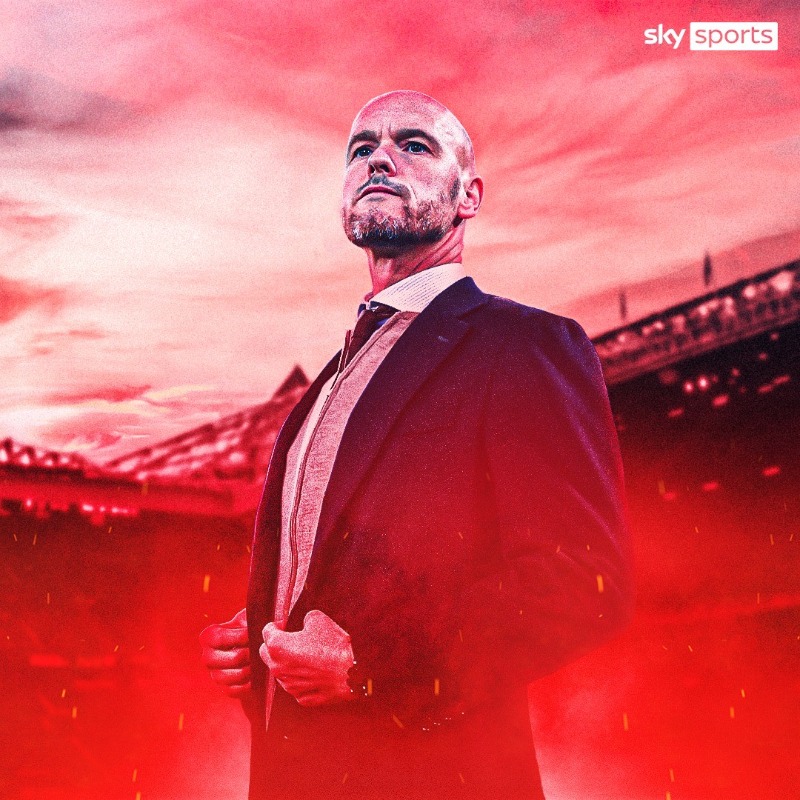SkySportsPL's tweet photo. BREAKING: Manchester United have officially confirmed the appointment of Erik ten Hag! 🚨