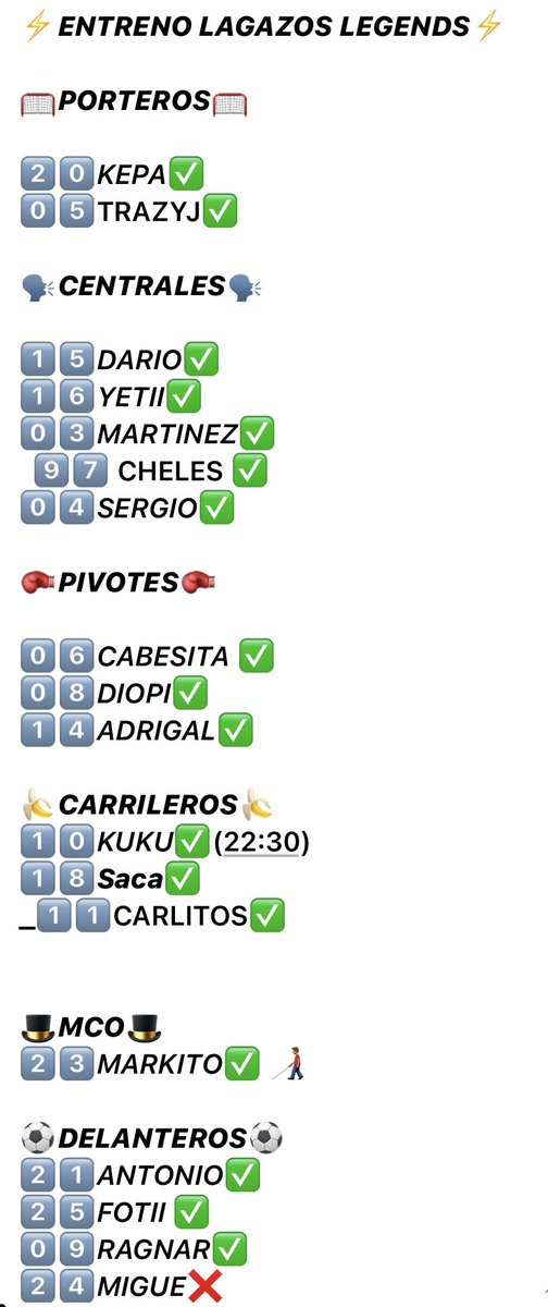 Antes de que empiece VFO/ Empieza VFO

✅❌