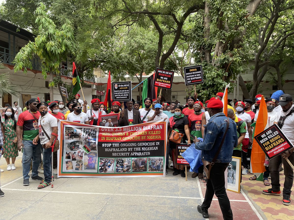 IndiaIpob's tweet photo. Live pictures at IPOB INDIA protest in New Delhi. https://t.co/YPIC6E4Kcg