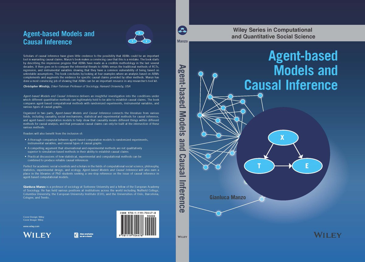glmanzo's tweet image. (1/4)
To what extent, and in what sense, agent-based computational models can contribute to causal inference?
Should you be interested in this question, please have a look at my new book 👇👇 
 
cutt.ly/CF65yvy