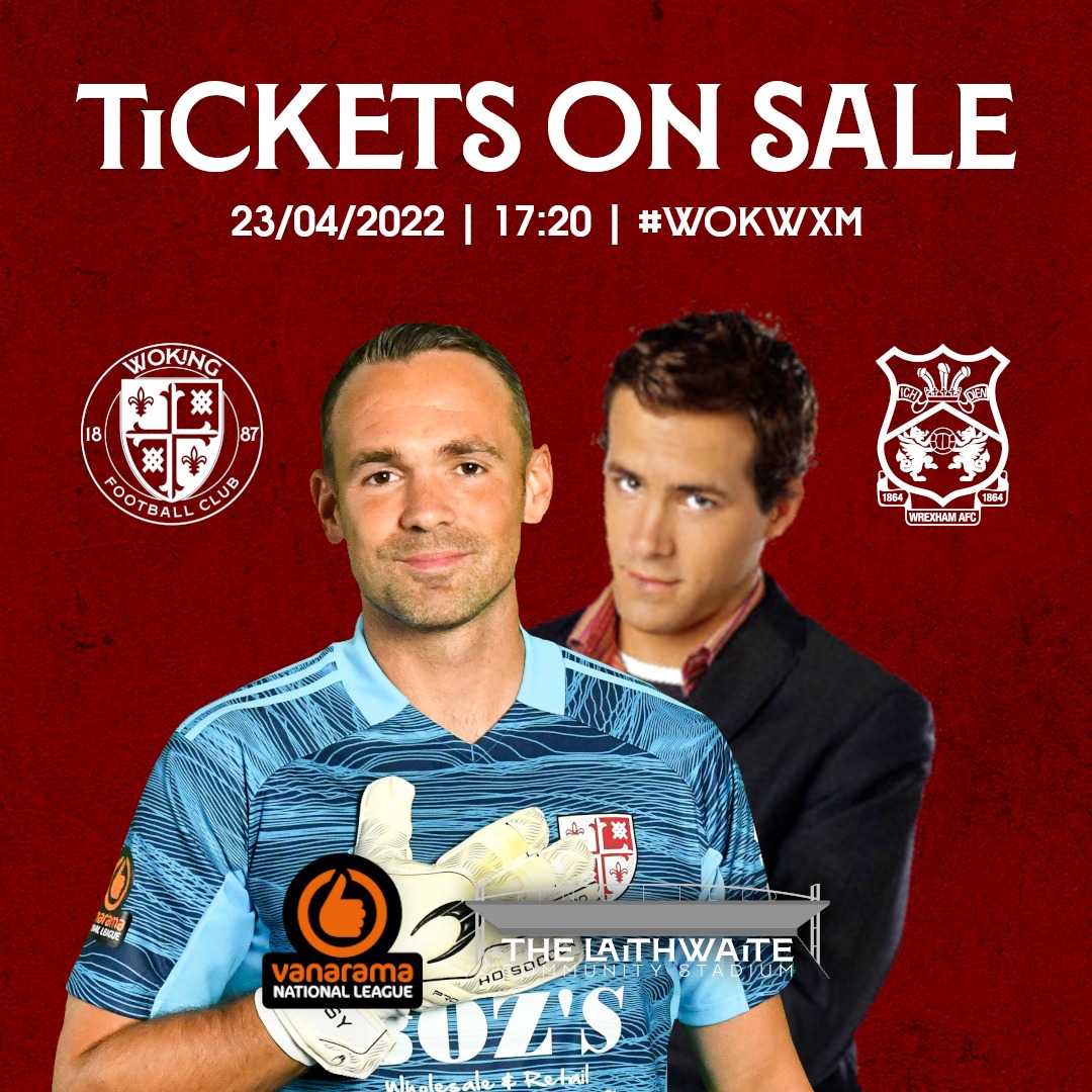 On Saturday, <a href="/wokingfc/">Woking Football Club</a> host <a href="/Wrexham_AFC/">Wrexham AFC</a> in the Mega British Battle of (North) America. And Wales. 

I will personally challenge <a href="/VancityReynolds/">Ryan Reynolds</a> or <a href="/RMcElhenney/">Rob Mac</a> to a dizzy pens challenge at halftime.

Bring it on gents!