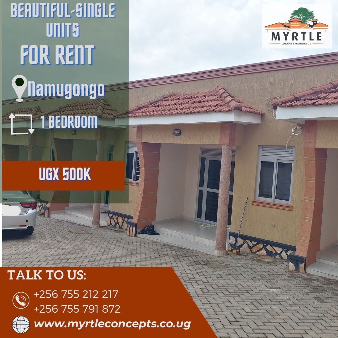 myrtle_concepts's tweet photo. Modern Single units to let along Kira-Namugongo road, featuring 1 spacious bedroom with wardrobes, open plan living room, a nicely fitted kitchen, 1bathroom and a toilet, at 500k per month. 
Call:0753 212 217/0755 791 872
#MCPUG #Realestate #Namugongo #SingleUnits #Residential https://t.co/lFbgoDSLr4