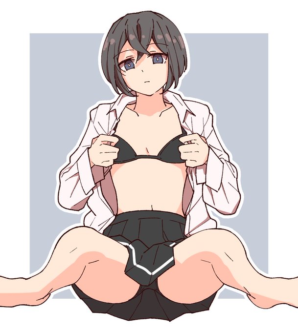 オリジナル黒髪ちゃん黒下着 