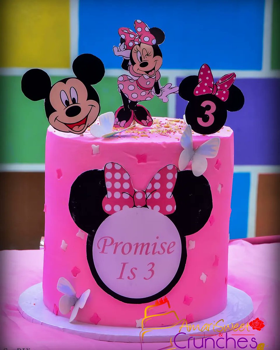 AmariSweetandC's tweet photo. This is a Mickey mouse cake made to spec for a lovely client on her 3rd year birthday!If you've not ordered your cake from us,you are missing.Our taste is just pure and sweet.#buttercreamcake #birthdaycake #ibadanbaker #RecipeOfTheDay #cakesinibadan #baking #bakerinibadan https://t.co/0Pvu3VlB6v