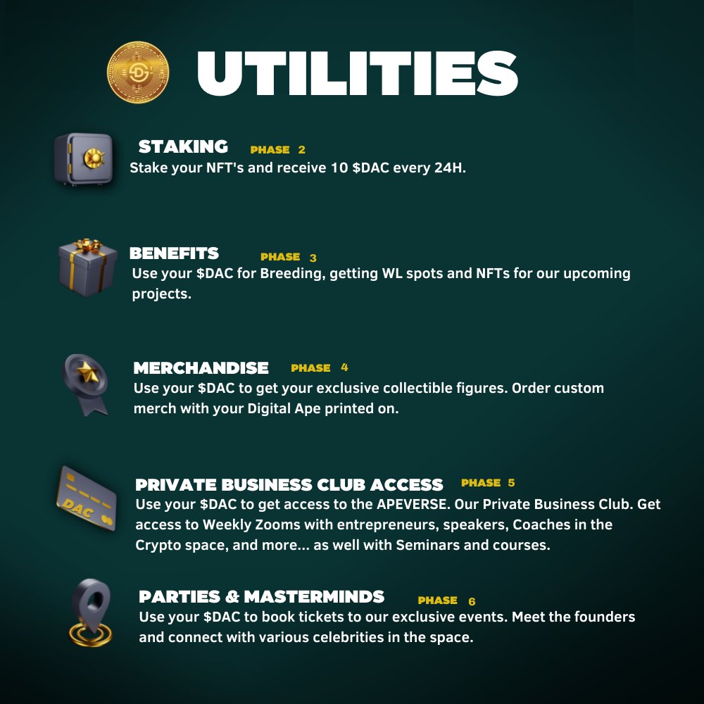 Comment "$DAC to the moon" If you are excited to start earning your $DAC.🌕 🚀

 💎 STAKING IS LIVE! 

Click the link in our bio to join our Digital Family now! 🐵🔥