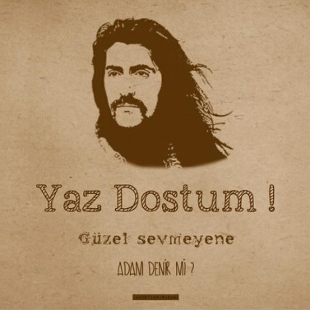 Yaz dostum,
Güzel sevmeyene adam denir mi?

Barış Manço