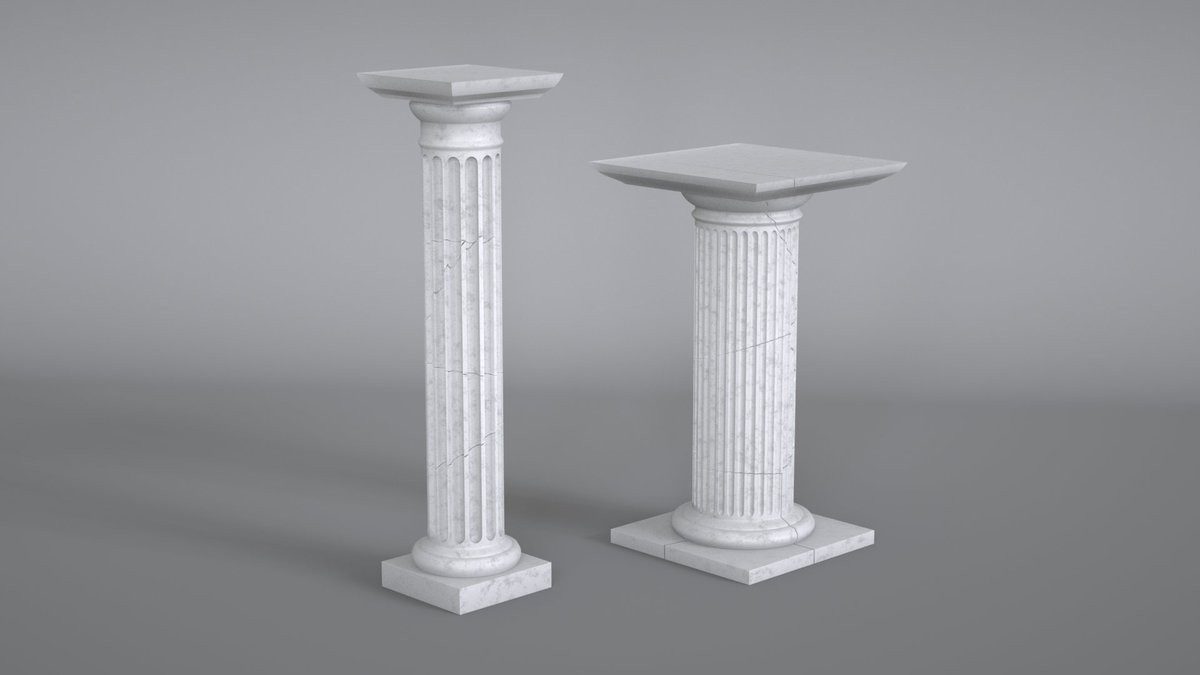 just some roman columns, practicing procedural modeling with #houdini #3dmodeling <a href="/sidefx/">SideFX</a>