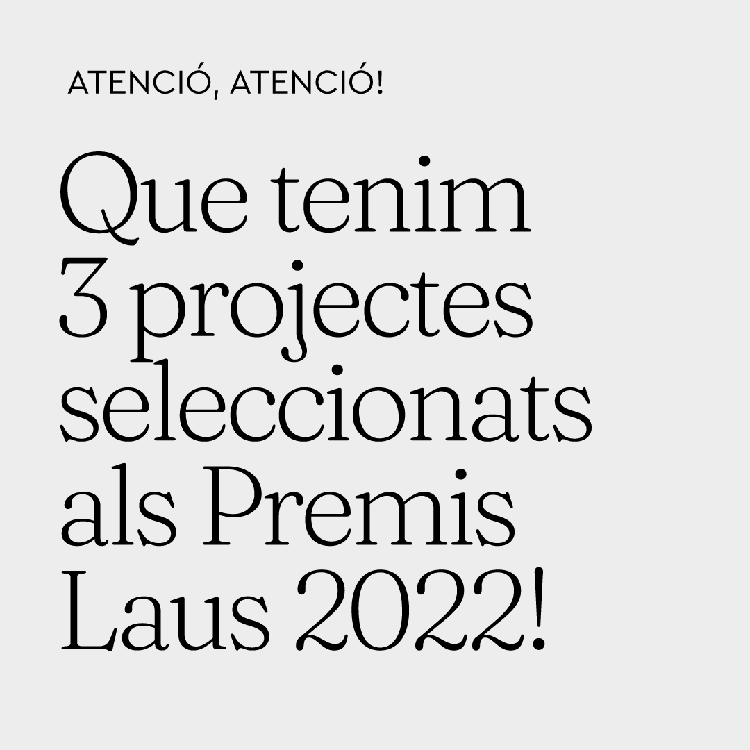 clara_xarrie's tweet photo. Il·lusió a cabassos d'anunciar que 3 dels projectes de l'estudi han estat seleccionats per als #PremisLaus 2022 de l'@adgfad! Gràcies mils als nostres clients i col·laboradors. Quin camí més xulo de fer plegats!
#Laus22 #lausawards #premioslaus #adglaus #dissenygrafic https://t.co/JA6YVw6Zhi