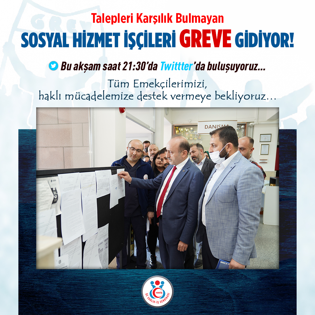 ozsagliksen's tweet photo. Talepleri karşılık bulmayan sosyal hizmet işçileri GREVE gidiyor!

Tüm emekçilerimizi, haklı mücadelemize destek vermeye bekliyoruz. https://t.co/psOTWKvgzW