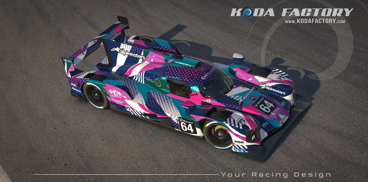 One of the 100+ currently available skins on Patreon:  patreon.com/kodafactory  #iRacing #rFactor2 #kodafactory #kodasimracingdesign