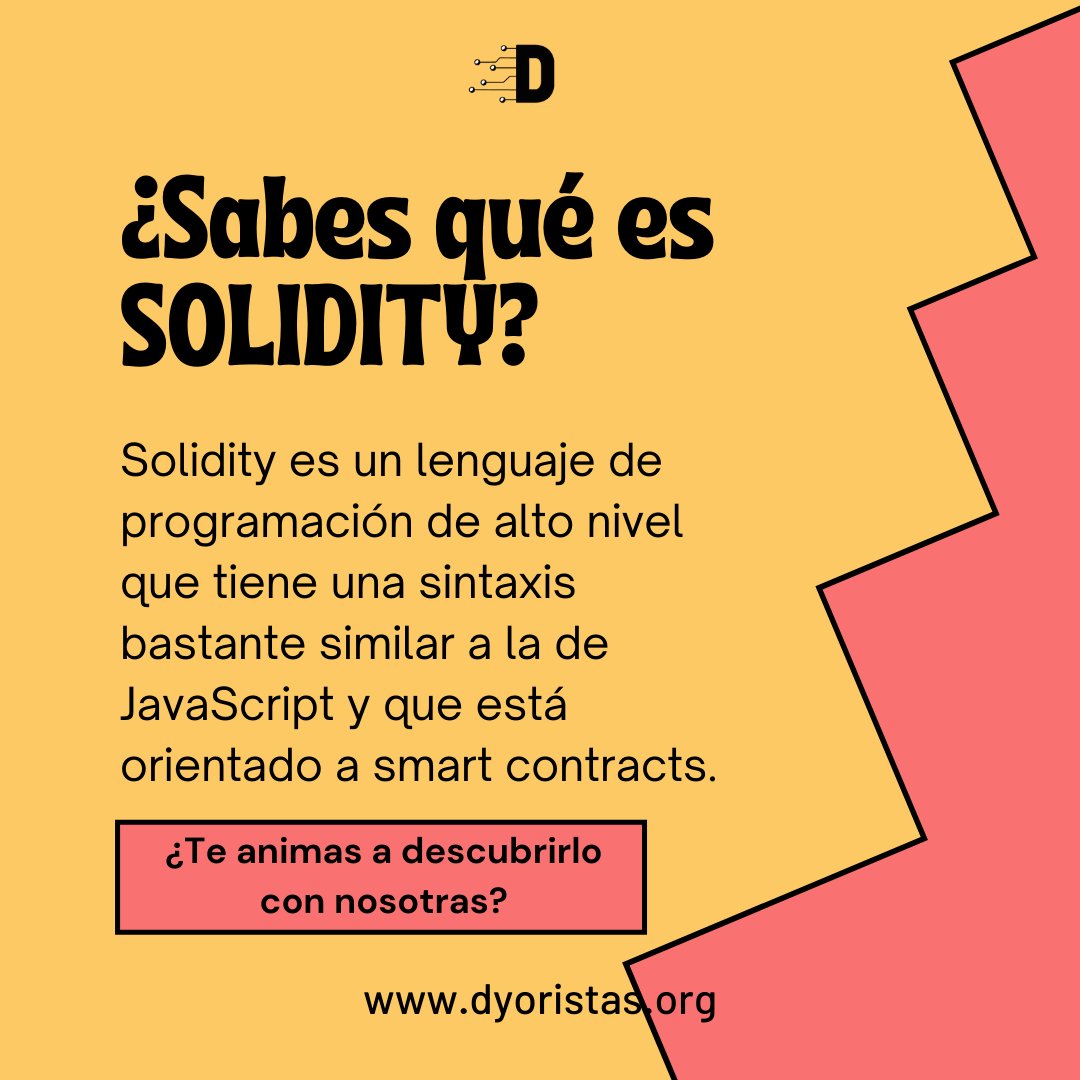 pivotdao's tweet photo. Desde la comunidad de DYORistas vamos a comenzar un proceso de aprendizaje en comunidad de smart contracts en solidity. ¿Te animas a unirte? Apúntate en https://t.co/D7lQ6Y8Rhl

También puedes unirte a la comunidad a través de este enlace: https://t.co/x26fJcn3Le https://t.co/Cjw9RiNT5q