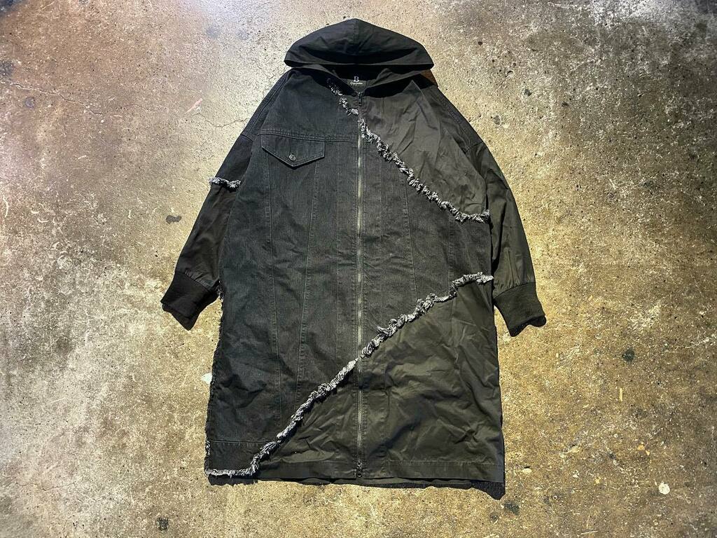B Yohji Yamamoto 18AW B/デニムパーカー長 モッズコート csm.fi.cr