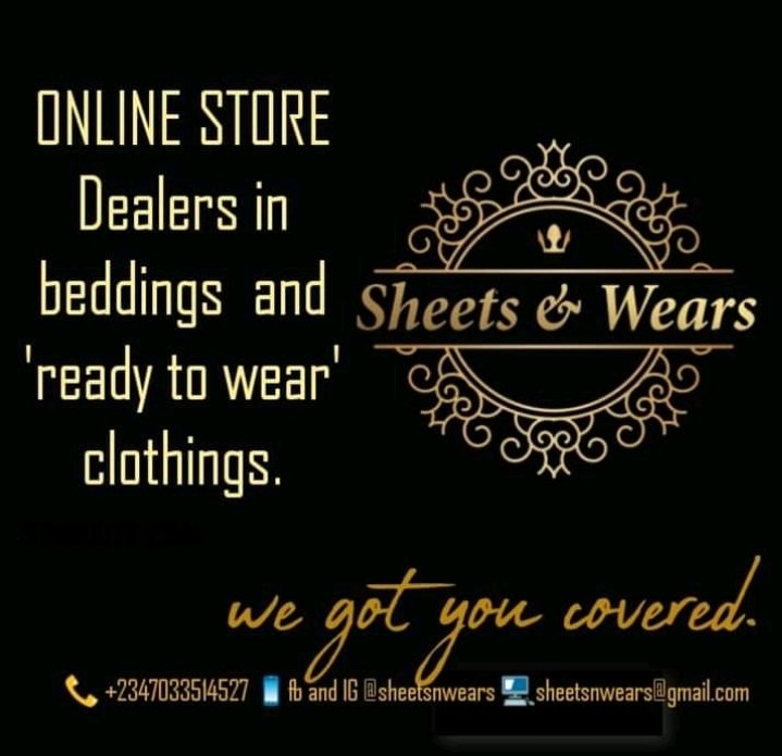 I'm a tailor and an interior designer. I produce beddings and curtains from quality fabrics at affordable prices. 
#JosDoings @Ufuomaroghene1