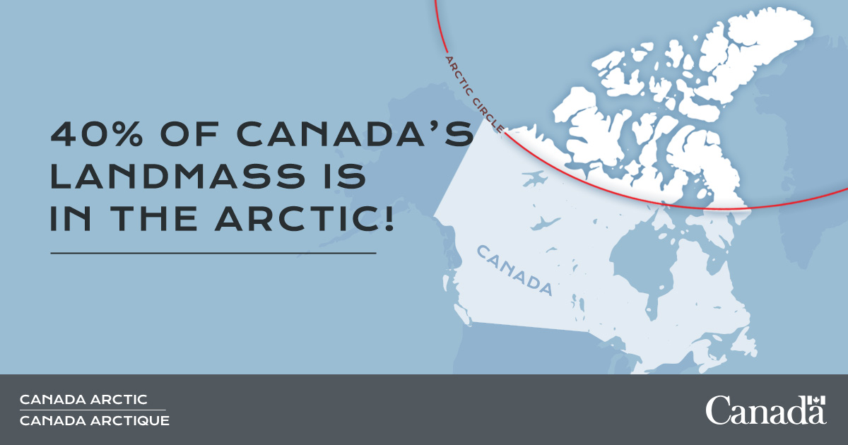 CanadaArctic's tweet photo. Can you find the #Arctic on a map? Itโs not a simple task. Canadaโs Arctic represents over 40% of our countryโs #landmass and makes up 25% of the global Arctic. The area can be divided into two zones: the Arctic and the #Subarctic. Learn more: https://t.co/LBvfY4kKSv https://t.co/64gvinuNsC