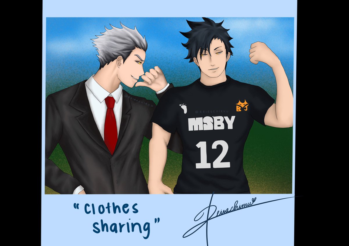 reirachiruu's tweet photo. D2-clothes sharing 

#BKKRWeek2022 @BoKuroo2022 #BoKuroo #Haikyuu #moreofaclothesswap https://t.co/hlA4DULZgi