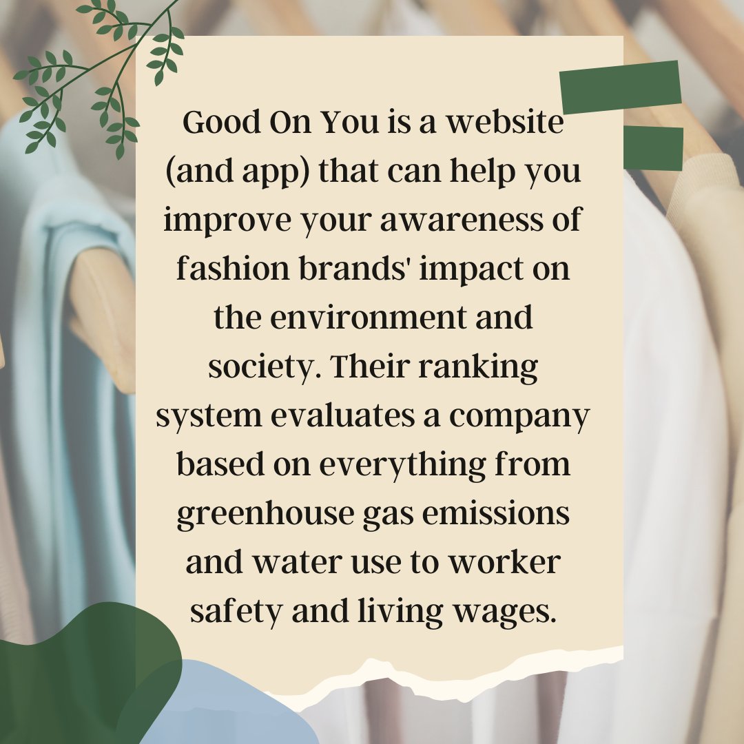 Urbanspacesleg1's tweet photo. Good On You is a great online platform you can use to easily check the impact of the company you're thinking of purchasing from. 

Their ranking system is easy to understand and uses information on multiple sustainability and ethical factors.  🌿🧥

#sustainabletips https://t.co/JsGRFo0CKa