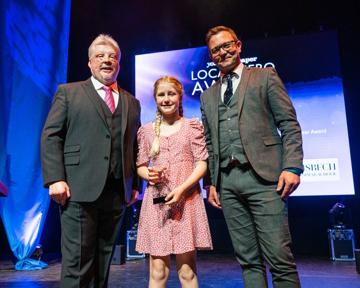 Congratulations to the Young Person of the Year - sponsored by @wisbech_grammar - Evie Owen.

A massive well done to Evie ✨

#localheroawards #ylp
