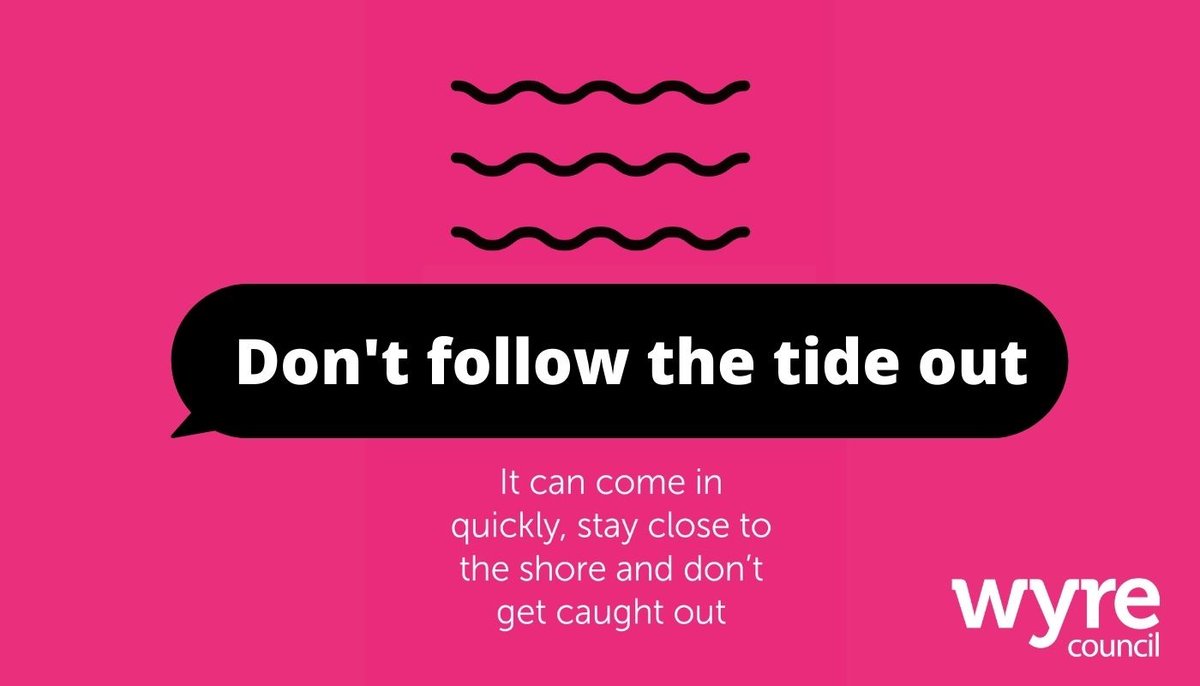 wyrecouncil's tweet photo. Stay safe on our beaches. Don’t follow the tide out – it can come in quickly stay close to the shore and don’t get caught out. 
Help us by sharing this simple but life saving advice. https://t.co/gNarW7uUwq