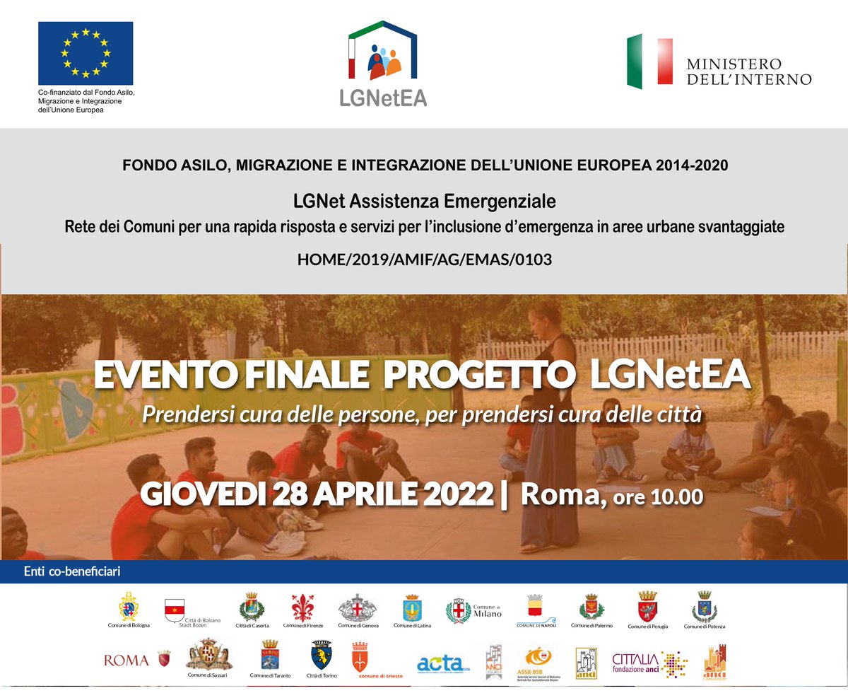comuni_anci's tweet photo. ✍️ Appuntamento a Roma il 28 aprile per l'evento finale di #LGNetEA: "Prendersi cura delle persone, per prendersi cura delle città. Il modello LGNetEA per i Comuni di fronte alla sfida dei servizi emergenziali per i migranti."
Scopri il programma: https://t.co/ZMJjYIwPyy https://t.co/4nSfsWBJMZ