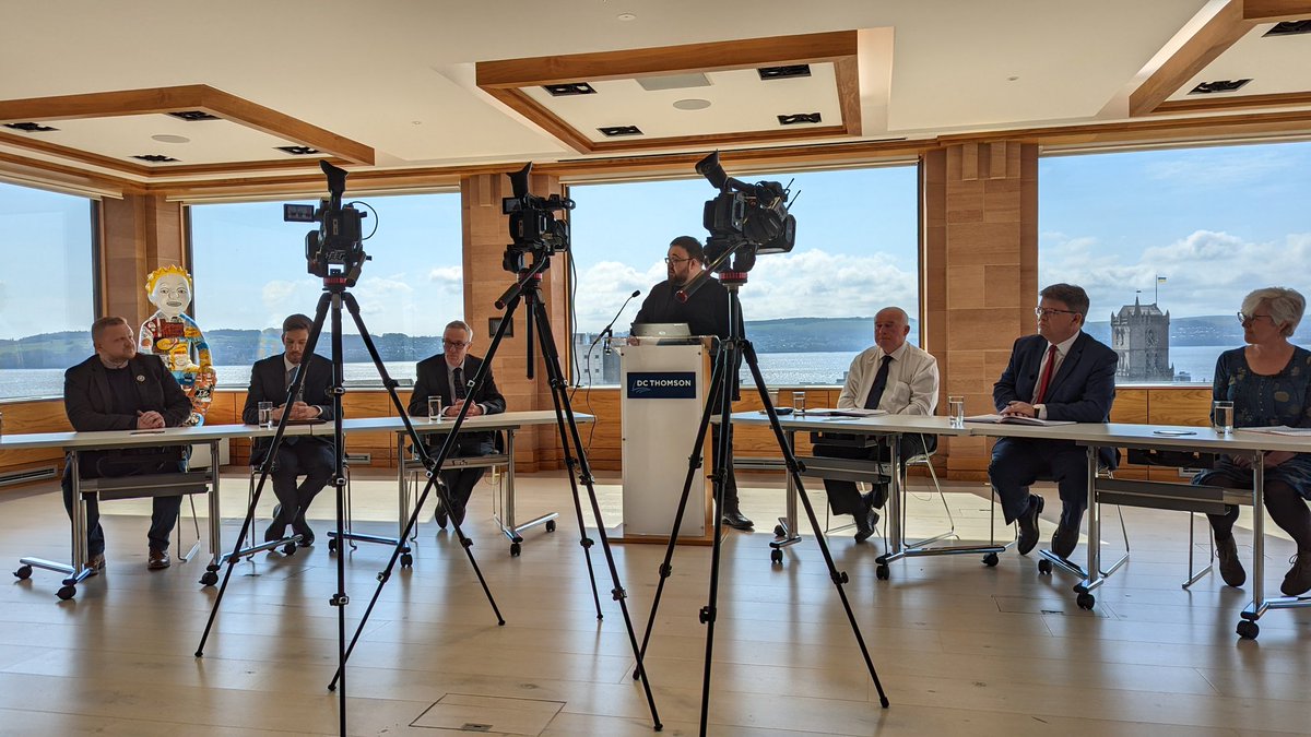 CallumMEdits's tweet photo. Day 1 of hustings filming in Dundee

We've four sessions over the next two days hearing from candidates in the area ahead of local elections on May 5. https://t.co/pk84VdFzyc