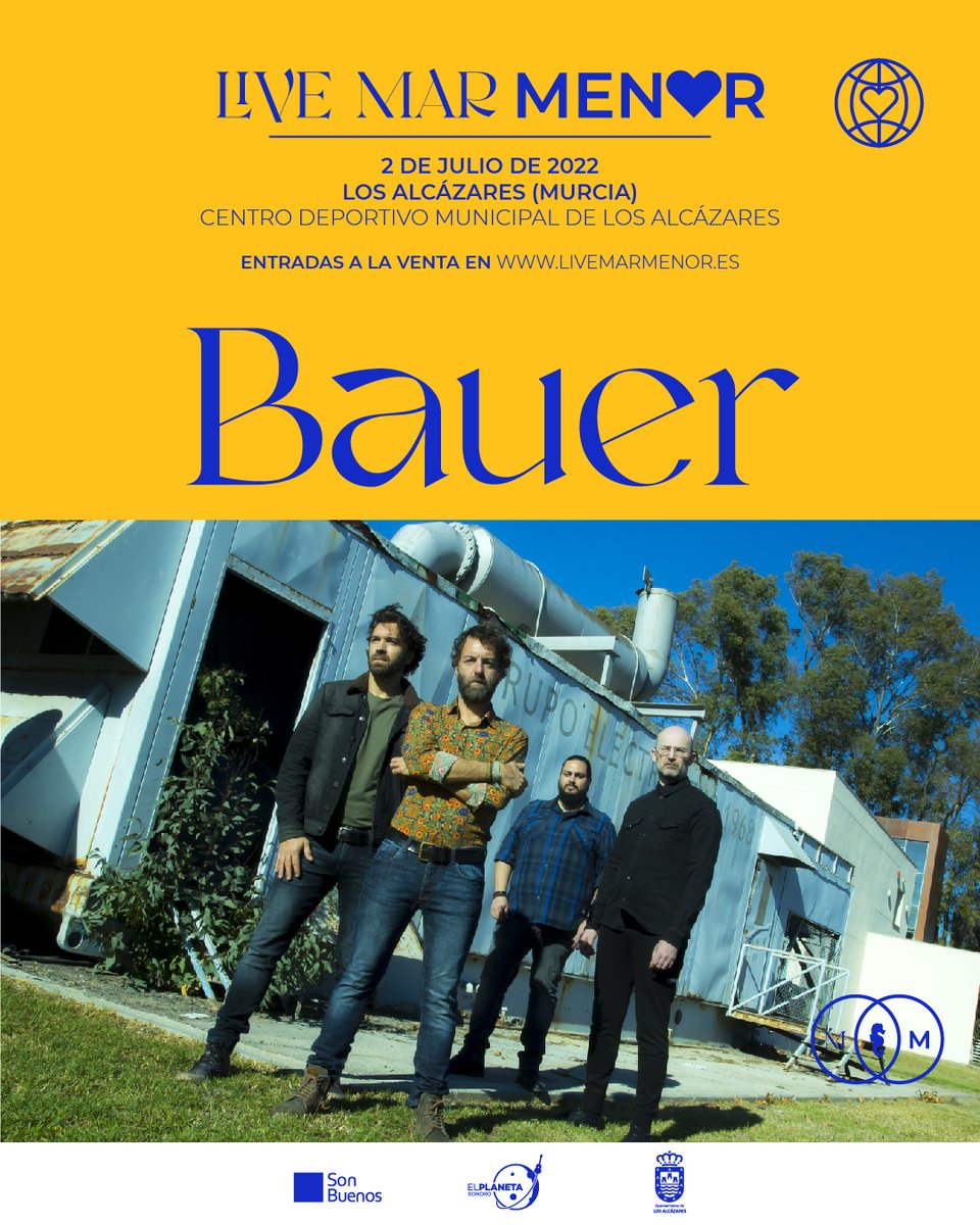livemarmenor's tweet photo. Poder disfrutar de Bauer en directo son palabras mayores. Y es que el grupo llegará para presentarnos “La salvación”,  trece canciones que nos invitan a conocer sus historias más íntimas, sus estados emocionales y su forma de ver el mundo.

👉 Entradas: https://t.co/zX34hyrA8v https://t.co/j2nQ46qxFN