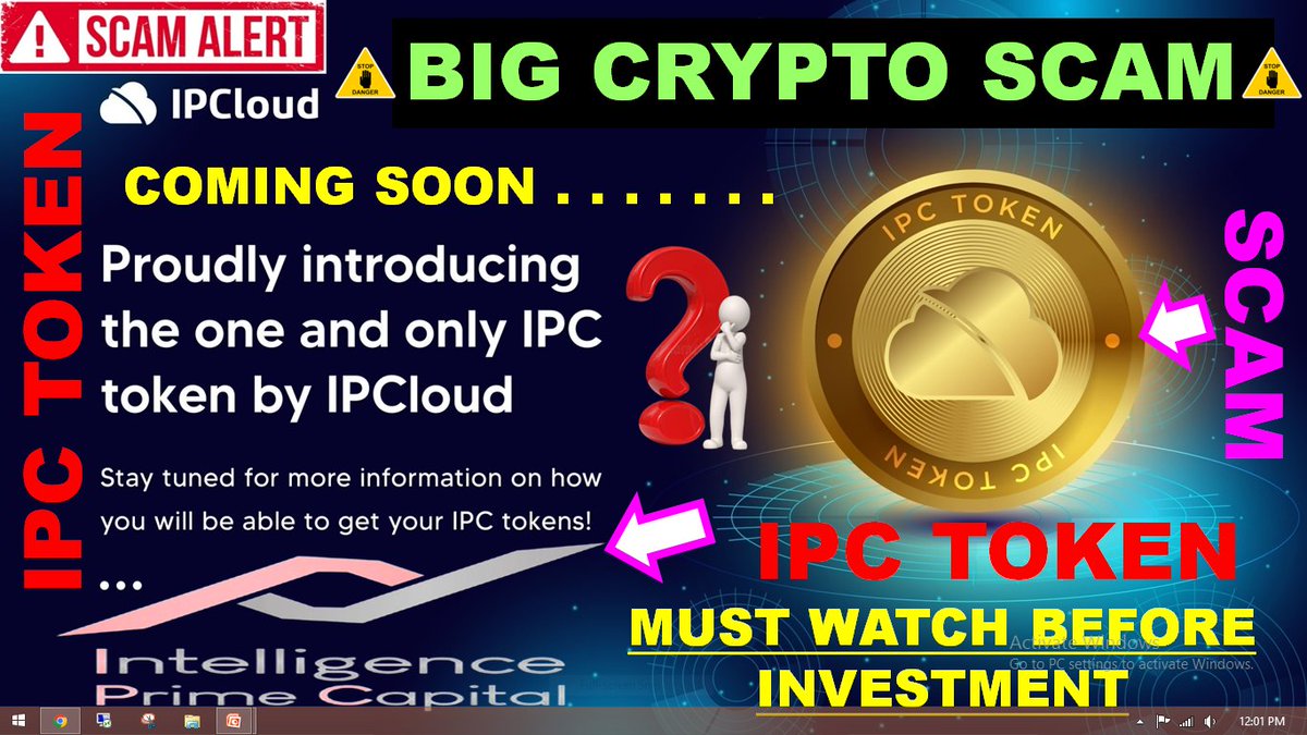 public_trading's tweet image. IPC TOKEN ! BIG CRYPTO SCAM ! IPCloud Wallet ! 

Why IPC Can't Pay Investor Capital ???

IPC Total Scam Amount Maybe Following  $336157546.36 

When Get All Investor Capital Refund ??

MUST WATCH BEFORE INVESTMENT : youtu.be/1DnHp0jllQg

#IPCapital #IPCloud #IPCtoken