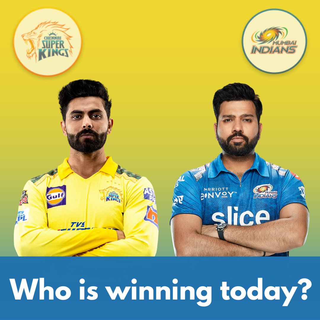 t20tweets's tweet photo. It is #CSKvsMi Both teams are at the bottom of the points table. 

If Mumbai gets defeated, it will be hard for them to make it to the playoffs this year. 

And if CSK lost, they will be in a bad situation!

#csk #mi #MumbaiIndians #chennaisuperkings #tataipl2022 #tataipl #IPL https://t.co/0YzW4dAmef
