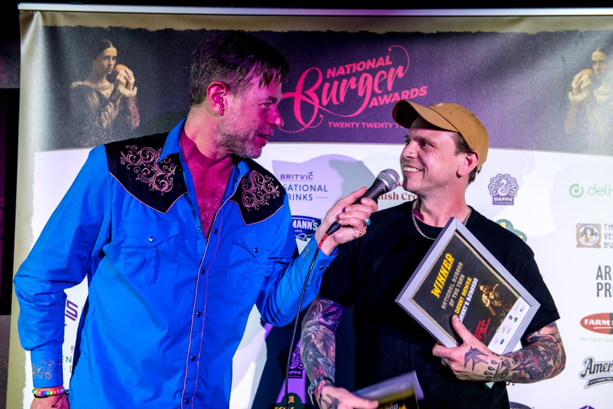 H2Opublishing's tweet photo. A massive congratulations to Danny's Burgers, who won the prestigious title of National Burger of the Year yesterday with his signature creation, The Beef Chucky 2.0.

Catch up on everything that went down at the 2022 #NationalBurgerAwards here - https://t.co/axxueE2czW🍔 https://t.co/nxQRyvy66G